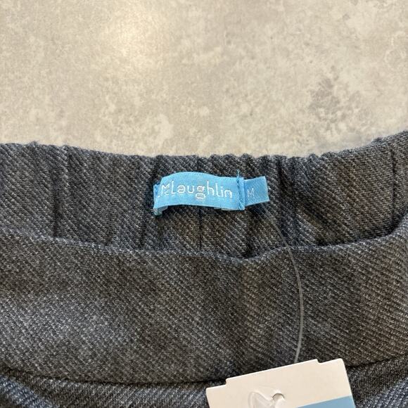 NWT J. McLaughlin Renee Wide Leg Pleated Pant Gray Stretch Wool Blend Size M - Picture 3 of 10